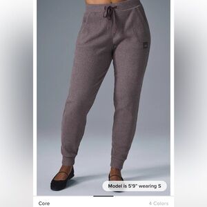 Alo Muse sweatpants in mauve/purple (M)
